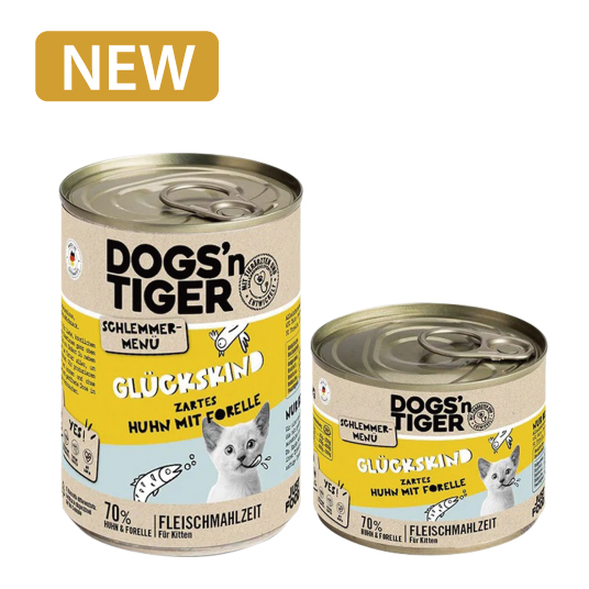 DOGS'N TIGER Kitten wet food Chicken & Trout